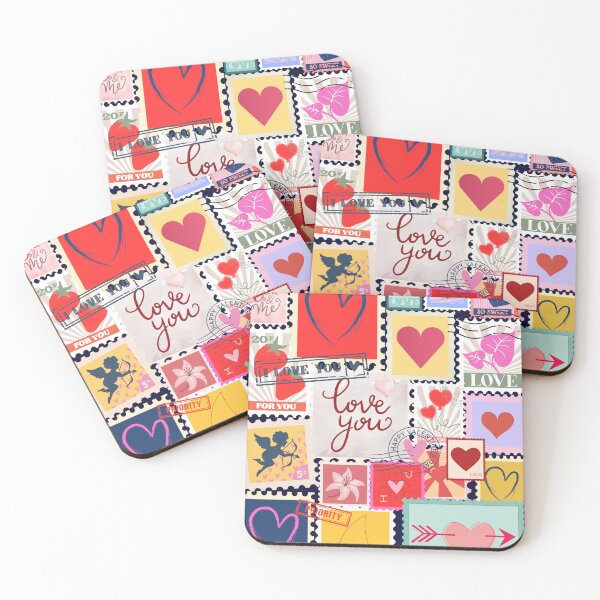 Item preview, Valentine Postage Stamps designed and sold by AnulaArt.