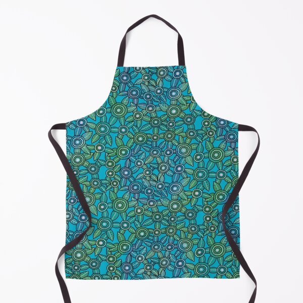 Item preview, NO AI ! Turquoise Dot Art Flowers designed and sold by ManonElmendorp.