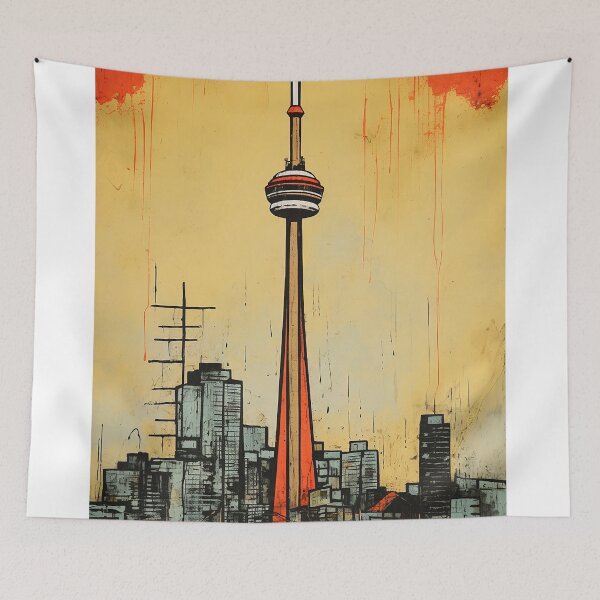 Item preview, Toronto city colorful travel vintage graphicS designed and sold by wonderfulpark.