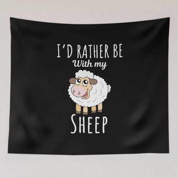 Item preview, I'd rather be with my sheep, funny sheep lovers and owners saying designed and sold by NBSStore.