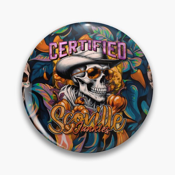 Item preview, Certified Scoville Junkies: Skulls Grinning Through the Habanero Haze [Full - Golden] designed and sold by SuriyaArts.