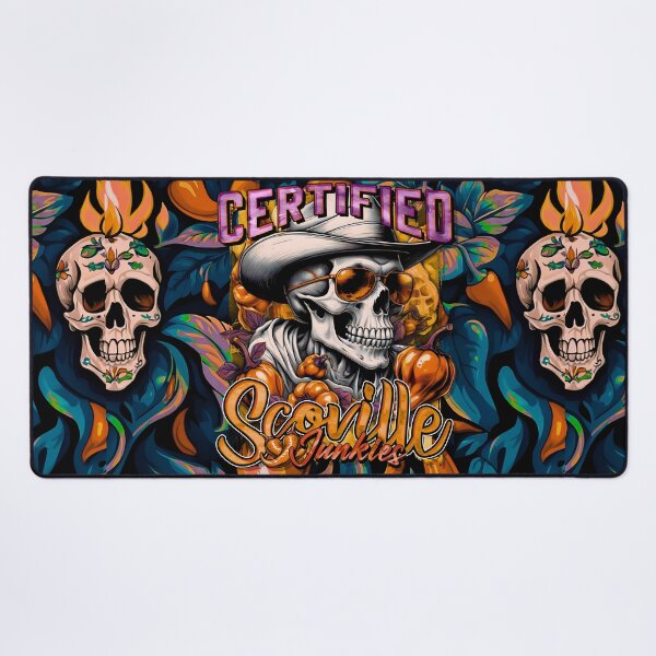 Item preview, Certified Scoville Junkies: Skulls Grinning Through the Habanero Haze [Full - Golden] designed and sold by SuriyaArts.