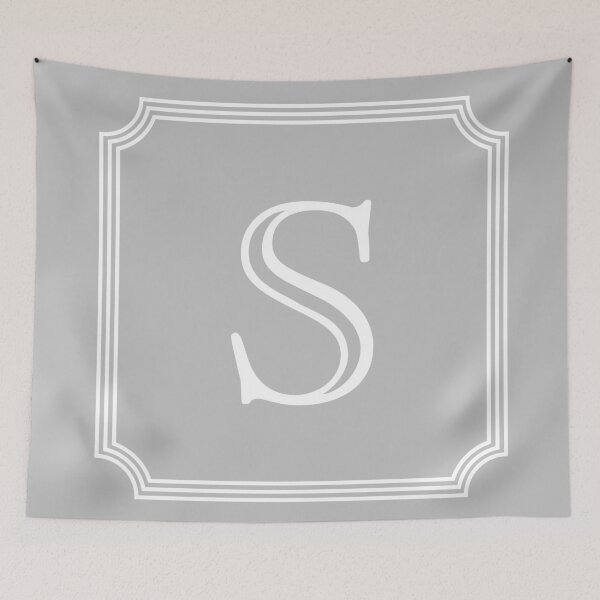 Item preview, Silver Gray Stylish And Elegant Monogram S designed and sold by rewstudio.