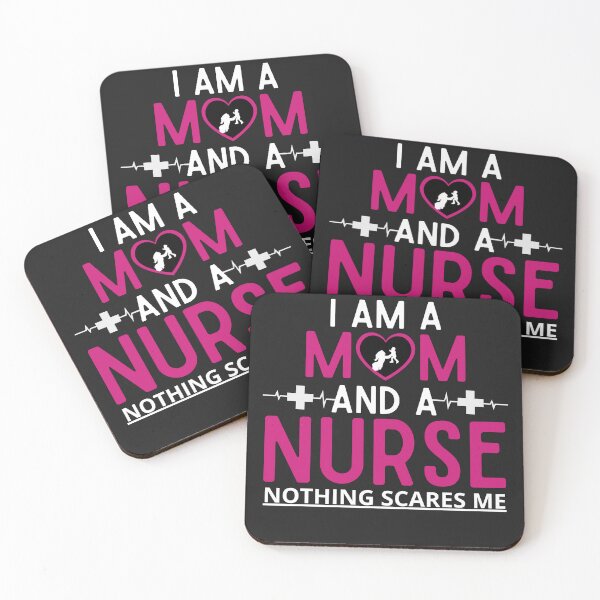 Item preview, I Am A Mom and A Nurse Nothing Scares Me Funny Nurse T-shirt designed and sold by Mustaph-Shop.
