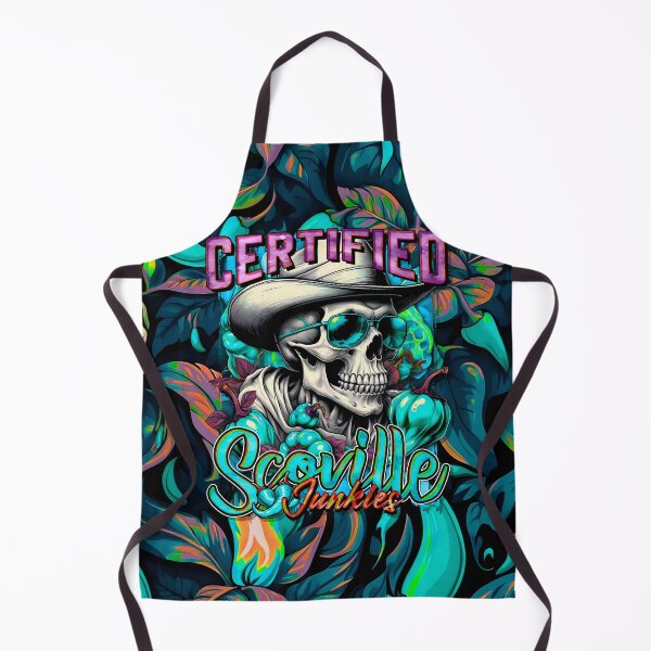 Item preview, Certified Scoville Junkies: Skulls Grinning Through the Habanero Haze [Full - Cyan] designed and sold by SuriyaArts.