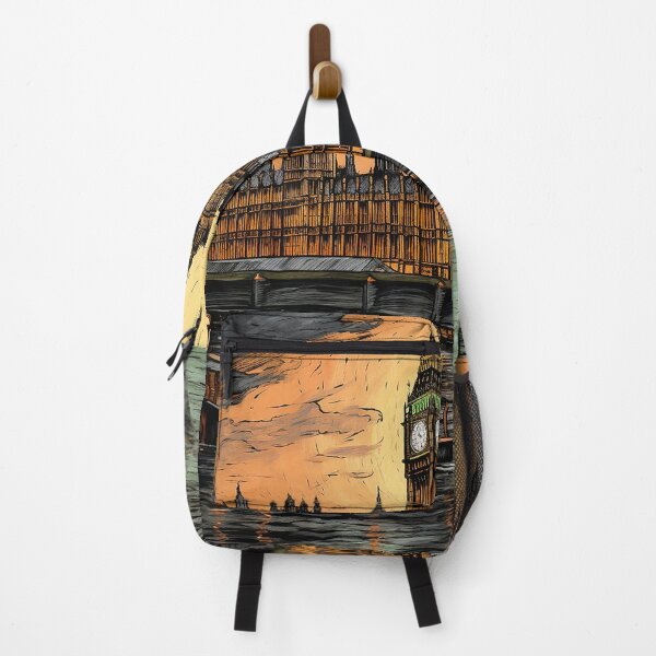 Item preview, London city colorful travel vintage graphicS designed and sold by wonderfulpark.