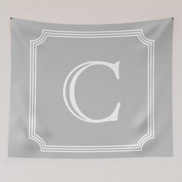 Item preview, Silver Gray Stylish And Elegant Monogram C designed and sold by rewstudio.