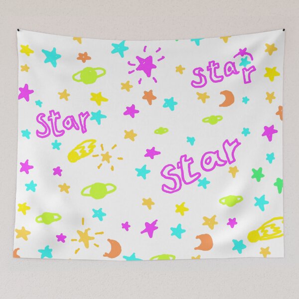 Item preview, fluorescent star pattern designed and sold by zzzozzo.