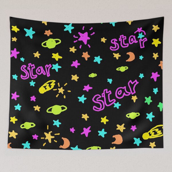 Item preview, fluorescent star pattern designed and sold by zzzozzo.