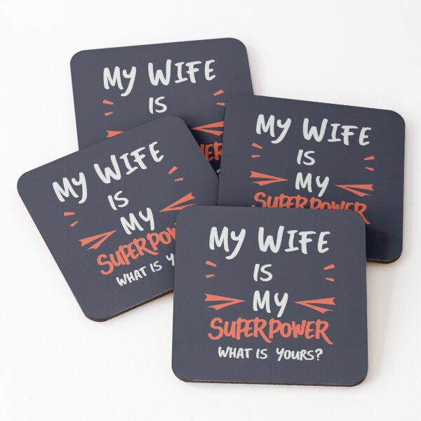 Item preview, My wife is my superpower, what is yours? designed and sold by BlueGoldArt.
