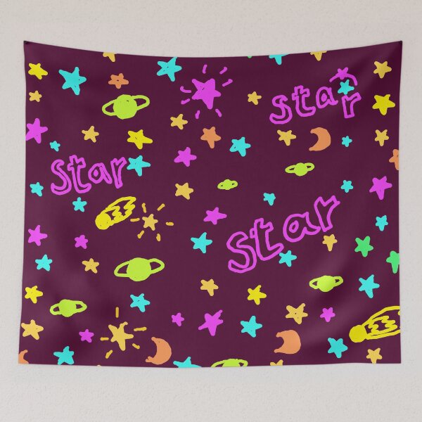 Item preview, fluorescent star pattern designed and sold by zzzozzo.