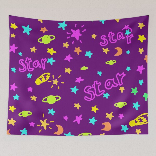 Item preview, fluorescent star pattern designed and sold by zzzozzo.