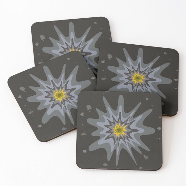 Item preview, Salpicaduras de dibujos animados de Lichtenstein gris amarillo designed and sold by Tactux - Digital Artist.