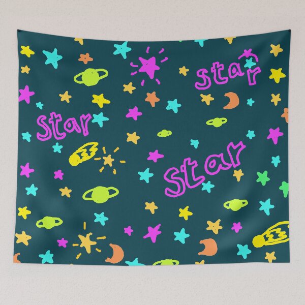 Item preview, fluorescent star pattern designed and sold by zzzozzo.