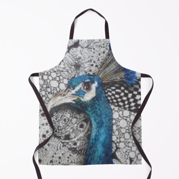 Item preview, Peacock Portrait with Zendoodles designed and sold by Cherie Roe Dirksen.