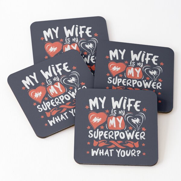 Item preview, My wife is my superpower designed and sold by BlueGoldArt.