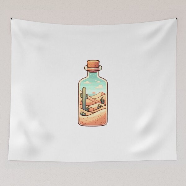 Item preview, Desert Cactus Scene in Glass Bottle designed and sold by UmbrellaStudio1.