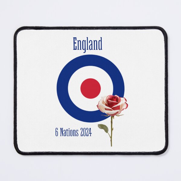 Item preview, England 6 Nations Rugby Tshirt English Rose Design Classic Mod Target Print designed and sold by All1Mod.
