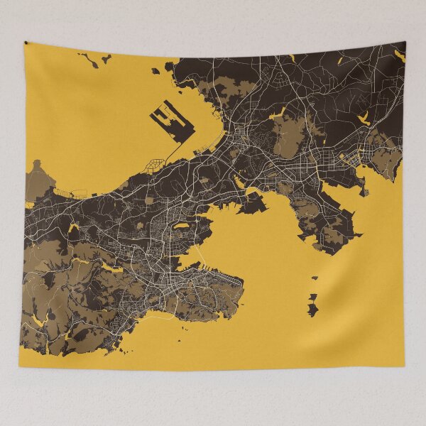 Item preview, Dalian City Map of Liaoning, China - Pastel designed and sold by deMAP.