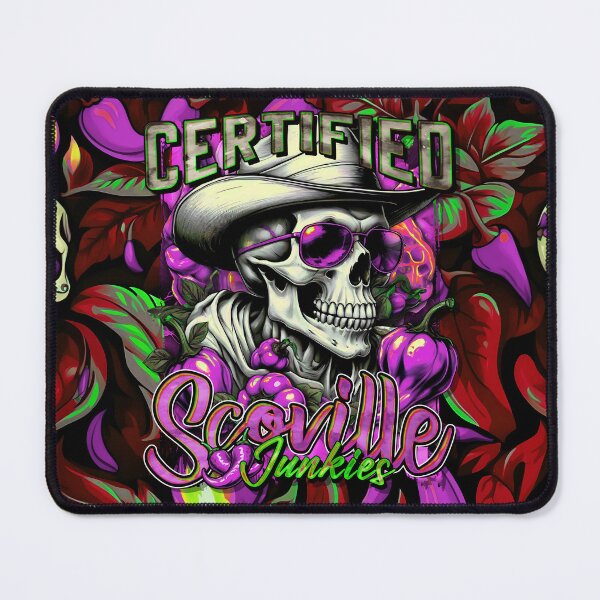 Item preview, Certified Scoville Junkies: Skulls Grinning Through the Habanero Haze [Full - Neon] designed and sold by SuriyaArts.