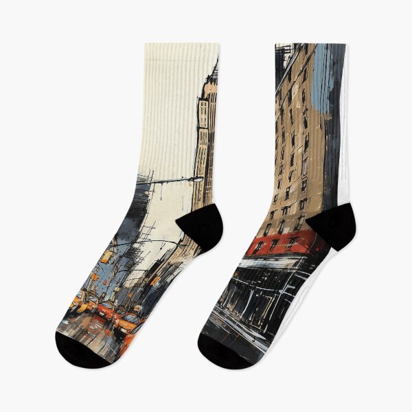 Item preview, New York city colorful travel vintage graphics designed and sold by wonderfulpark.