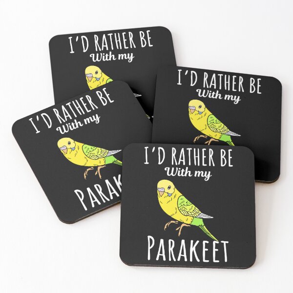 Item preview, I'd rather be with my parakeet, funny parakeet bird lovers and owners saying designed and sold by NBSStore.