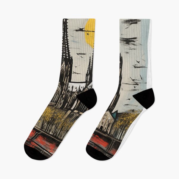 Item preview, German Catedre city colorful travel vintage graphics designed and sold by wonderfulpark.