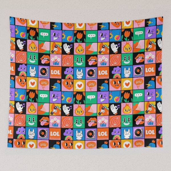 Item preview, Vintage Illustrated Tile Collection designed and sold by Wise-Geek.