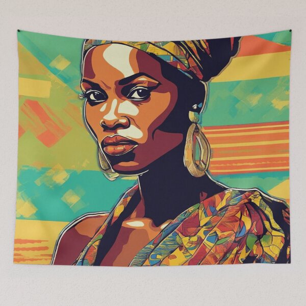 Item preview, Nubia Pop Art Portrait designed and sold by Yzakreativ.