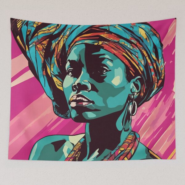 Item preview, Makena Pop Art Portrait designed and sold by Yzakreativ.