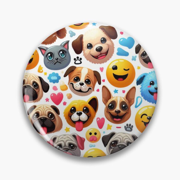Item preview, cute dogs and emojis pattern designed and sold by Mook-97.