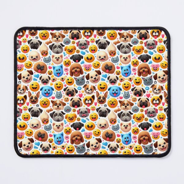 Item preview, cute dogs and emojis pattern designed and sold by Mook-97.