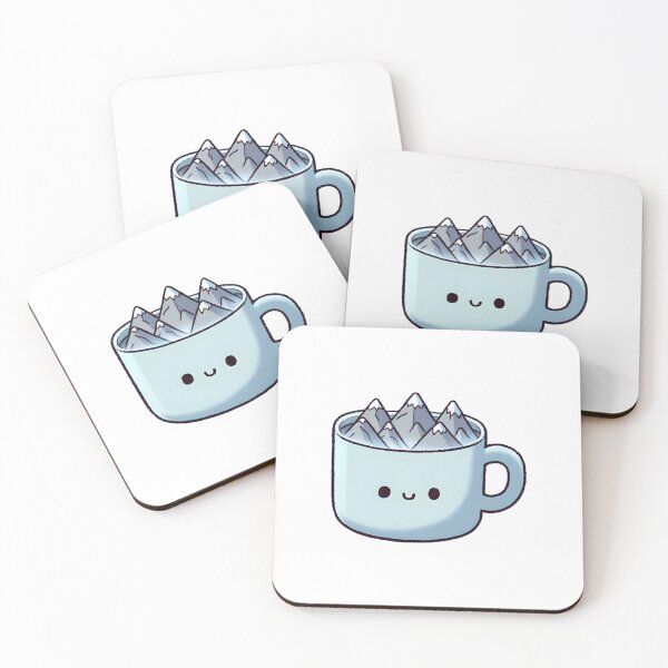 Item preview, Smiling Cup with Snowy Mountain Peaks designed and sold by UmbrellaStudio1.