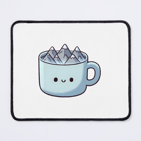 Item preview, Smiling Cup with Snowy Mountain Peaks designed and sold by UmbrellaStudio1.