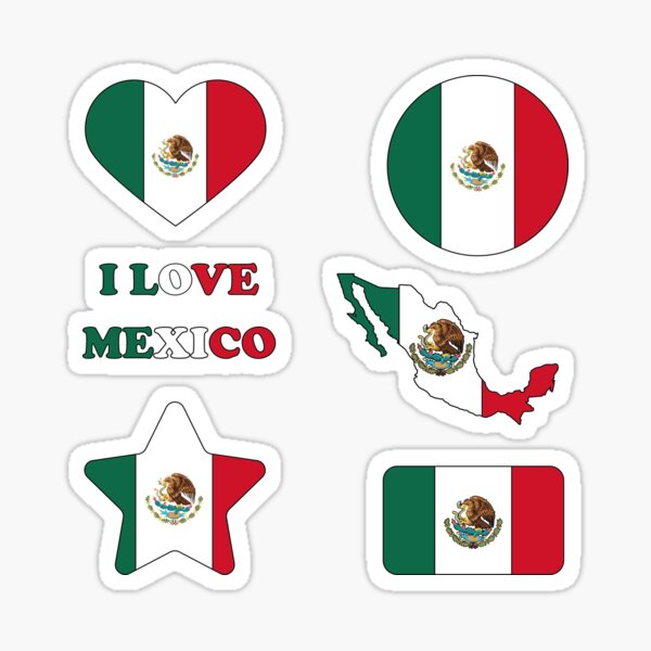 I Heart Mexico Script Design, Mexicanos Sticker for Sale by Celticana