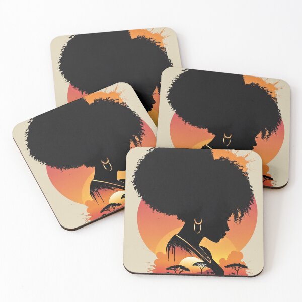 Item preview, Black Woman Silhouette Africa Sunset retro vintage poster  designed and sold by BorgSpareParts.
