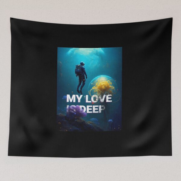 Item preview, My love is deep - Not just for Valentine's Day designed and sold by BubblyDelight.