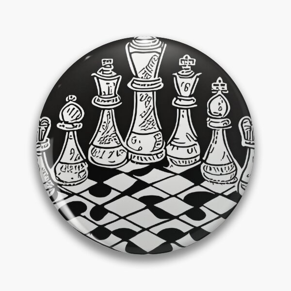 Item preview, Cool Chess Design doodle_drawing designed and sold by blue-doodle.