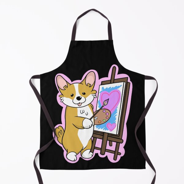 Item preview, Cute Corgi Painter designed and sold by DrawsCutePaws.