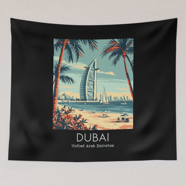 Item preview, A Vintage Travel Illustration of Dubai - United Arab Emirates designed and sold by GoodOldVintage.