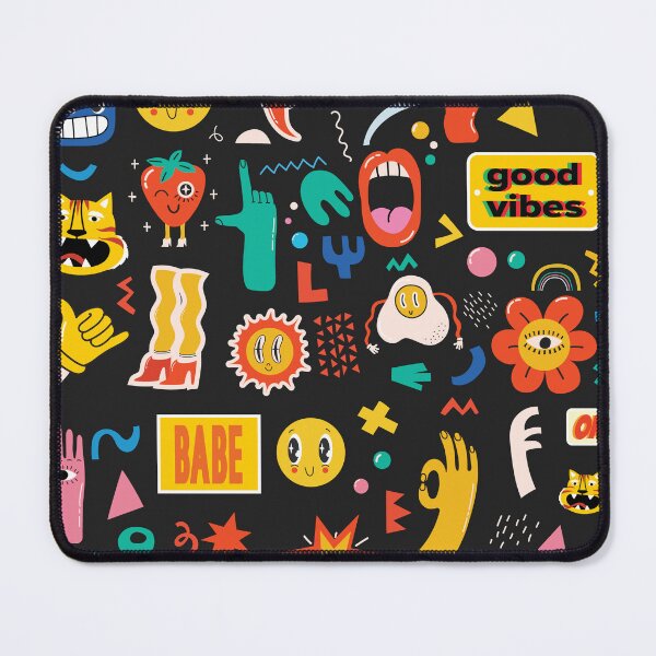 Item preview, WhimsyWaves: Playful Illustration Pattern for Cool Vibes designed and sold by Wise-Geek.