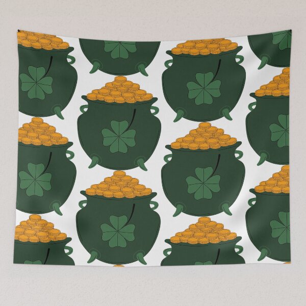 Item preview, Patrick day cauldron pot with gold coins	 designed and sold by Innamalinka.