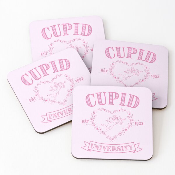 Item preview, Cupid University T-Shirt, Cute Valentine's Day Shirt, Cute College Sweatshirt Classic T-Shirt, Neon Pink designed and sold by KnockingLouder.