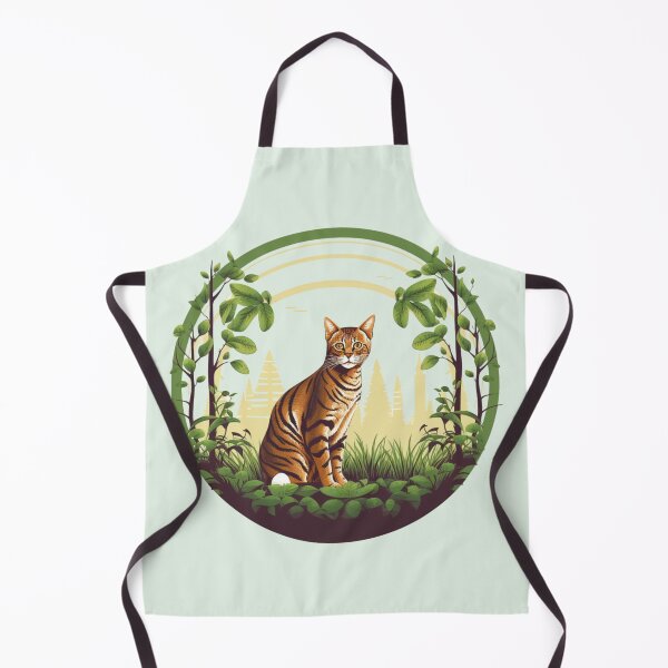 Aperçu de l'œuvre Beau chat Bengal coloré avec le thème de l'arbre v3 créée et vendue par Okracha.