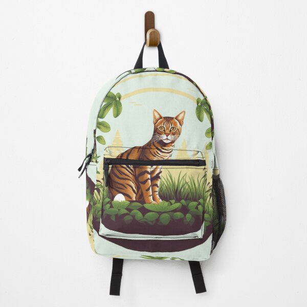 Aperçu de l'œuvre Beau chat Bengal coloré avec le thème de l'arbre v3 créée et vendue par Okracha.