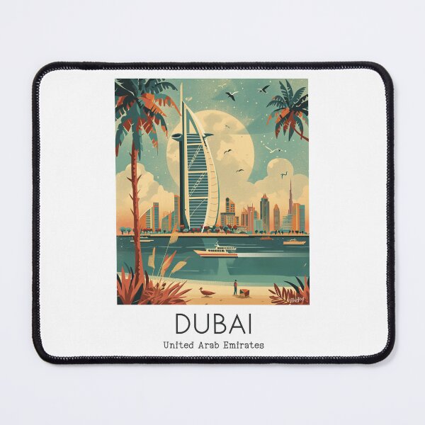 Item preview, A Vintage Travel Illustration of Dubai - United Arab Emirates designed and sold by GoodOldVintage.