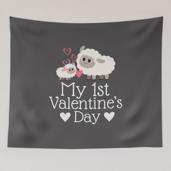 Item preview, Adorable Valentine's Day gifts Sheep Newborn Design My 1st Valentine's Day designed and sold by TheVirtualSpace.
