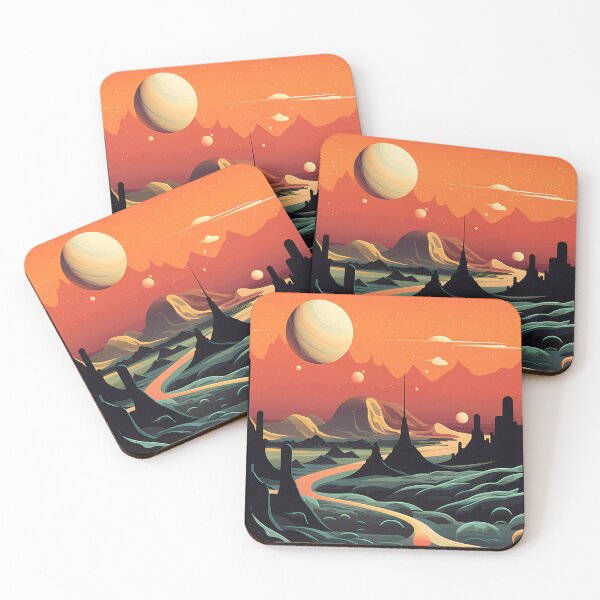 Item preview, Mystical Dusk: Sci-Fi Landscape Art. designed and sold by GiveMeMood.