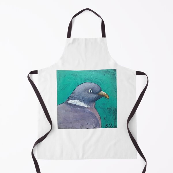 Item preview, wood pigeon on turquoise background designed and sold by Beverley Young.
