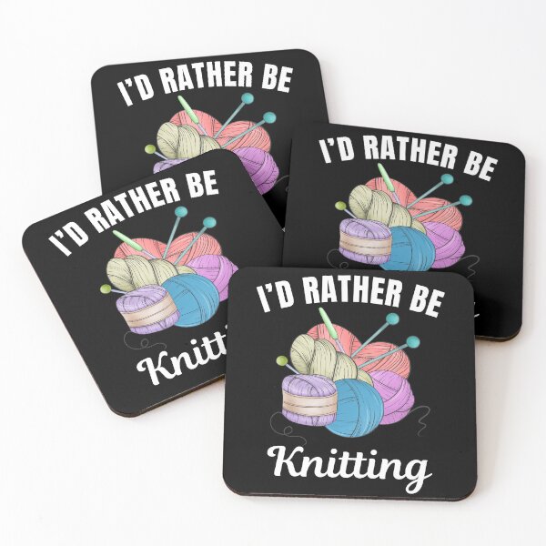Item preview, I'd rather be knitting, knitting hobby lovers designed and sold by NBSStore.